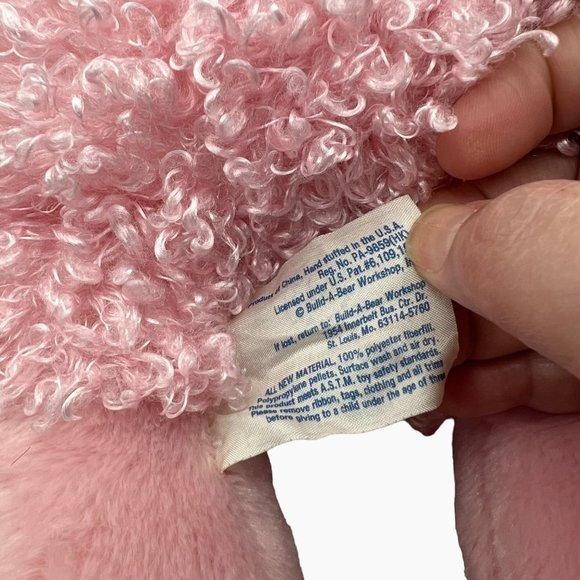 Build A Bear French Pink Poodle Dog Puppy Plush Stuffed Animal Toy Boucle BABW - Picture 13 of 13